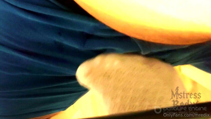 Mistress Redix - Sockjob and Ruined Orgasm Under Table [FullHD 1920P]