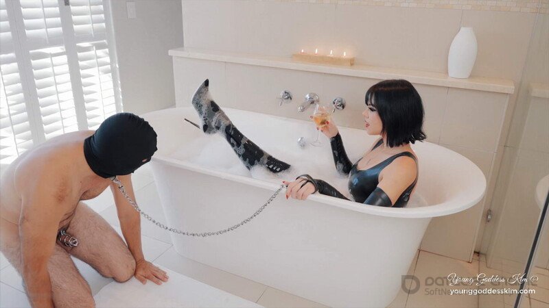 Young Goddess Kim: Wet And Shiny Chastity Tease [FullHD 1080P]