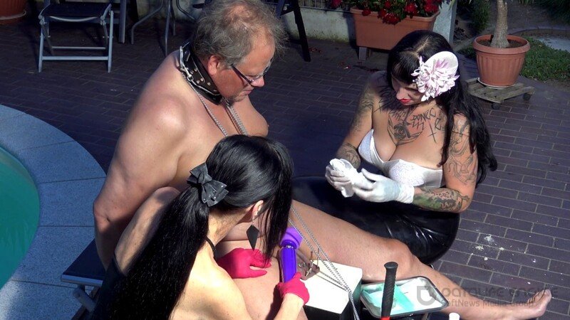 Carmen Rivera - Dominatrix nails his balls to a plank and controls his orgas [FullHD 1920P]