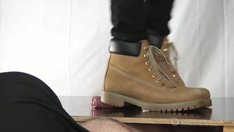 Aballs And Cock Crushing Sexbomb - CBTrample - Rider Alina Tramples Deep Footprints Into Her Slaves Cock And Balls With Her Timberlands [FullHD]