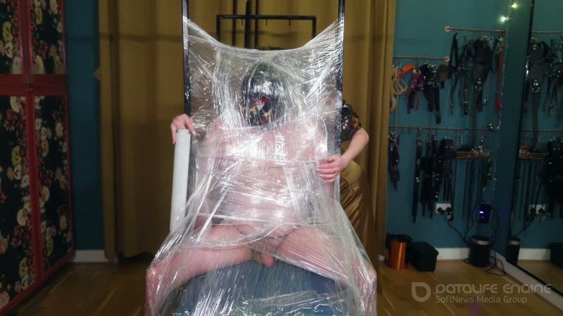 Countess Diamond - Cling Film Bondage and Orgasm Control Predicament [FullHD]
