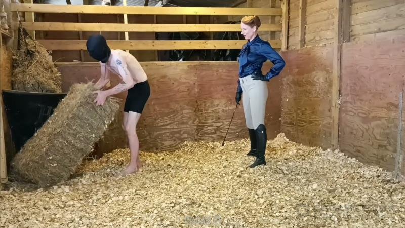 Madam M - Sadistic Stables Sack Smashing extreme ballbusting and cropping punishment [FullHD]