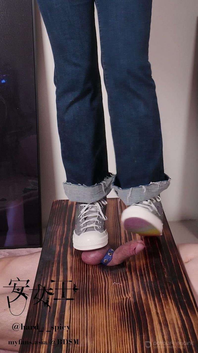 Mistress Ann - Squatting Down On Your Balls With Converse [FullHD]