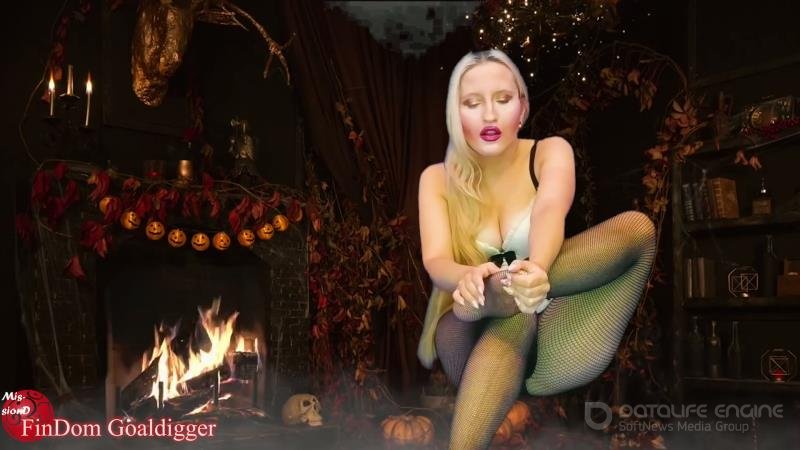 FinDom Goaldigger - Halloween fishnets stockings foot [FullHD]