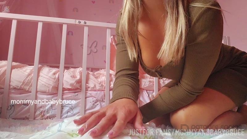 Mommy And Baby Bruce - Humiliating Diapered Handjob [FullHD]