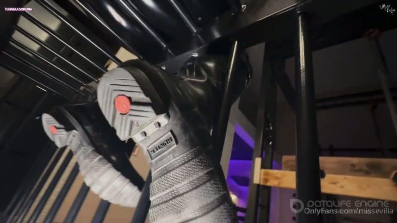 Miss Evilia and Tuhmaa Sokeria - Cage Teasing Kicking Spitting Boots Pov [HD]