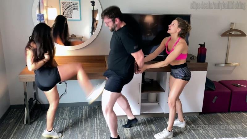 ONLYBALLKICKING - Ballbusting For Reps With Blaire And Xena [FullHD]