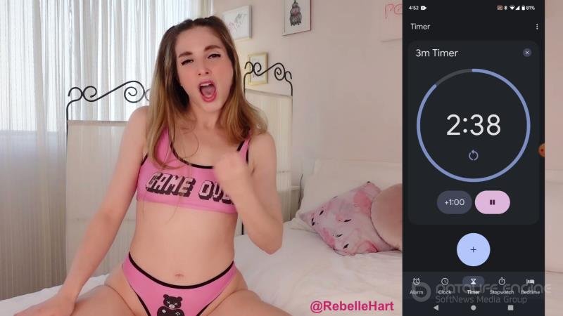RebelleHart - 3 Minute Cum Challenge [FullHD]